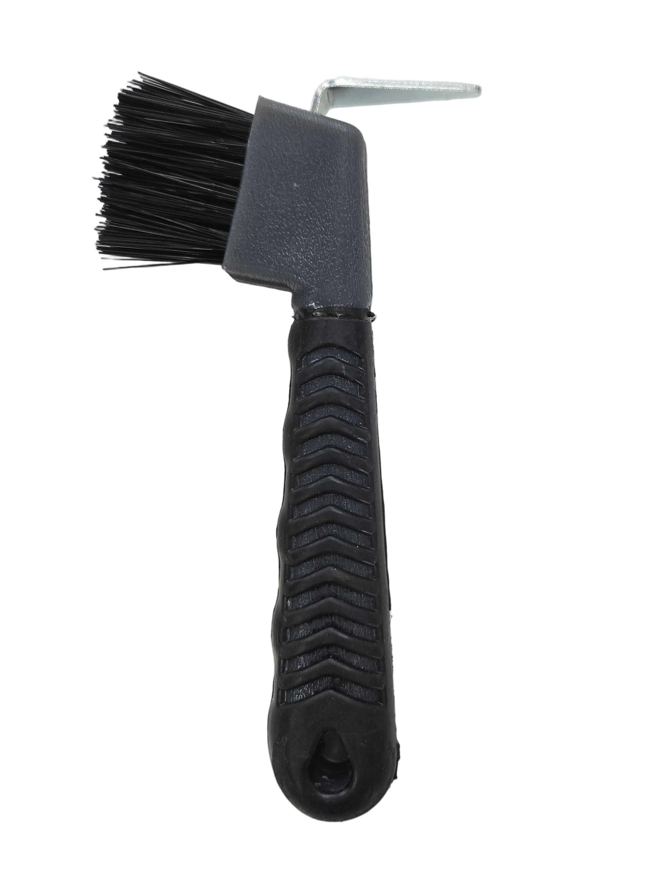 Black brush with a handle on a white background