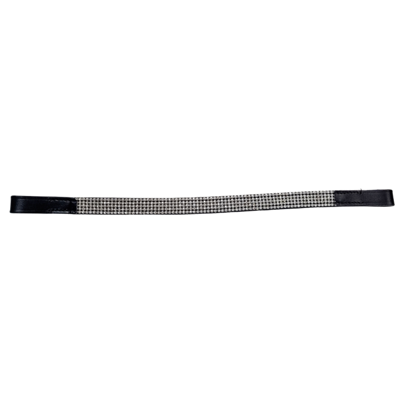 Browband Straight - Silver Stones