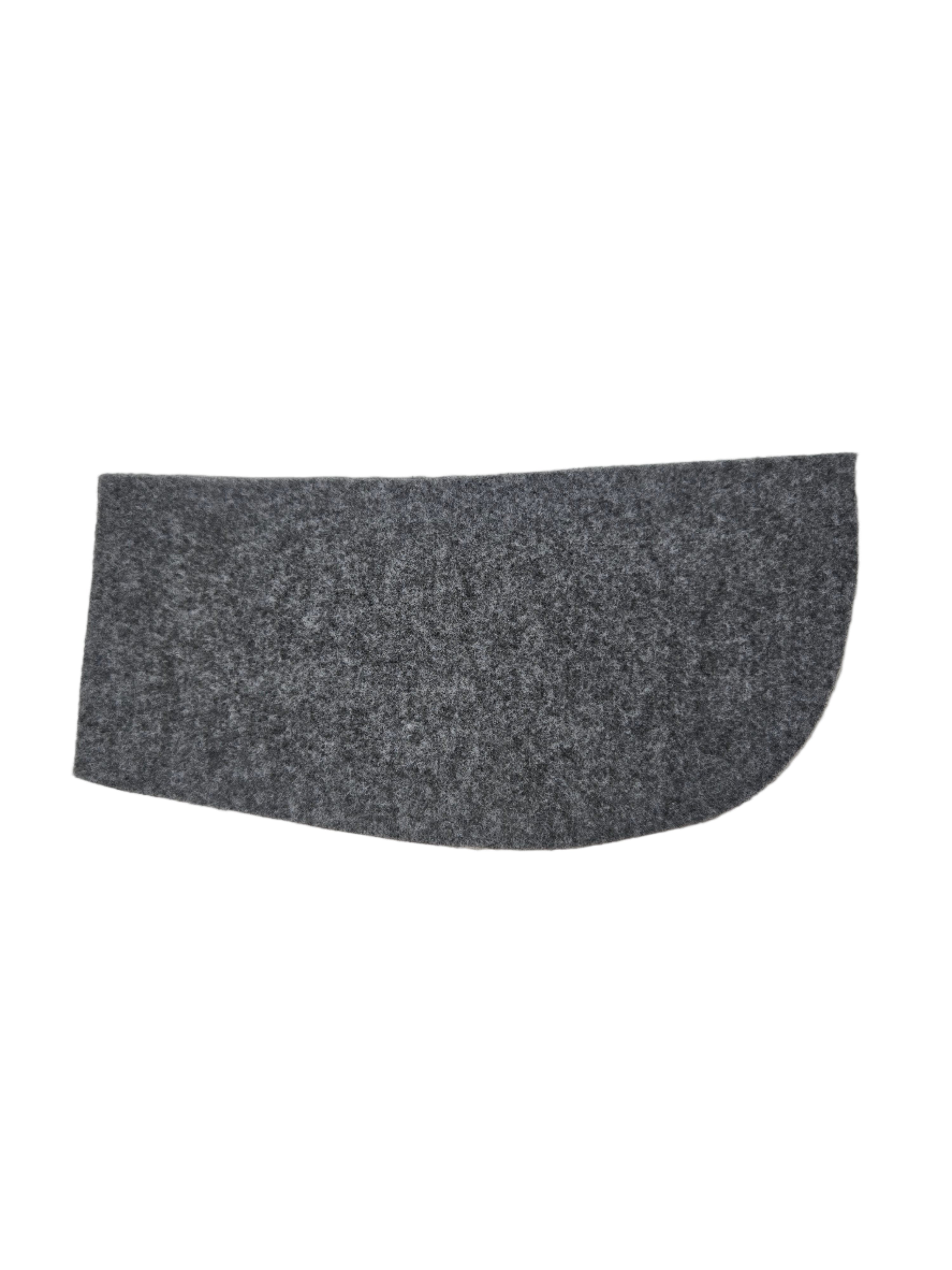 Gray fabric piece on a white background
