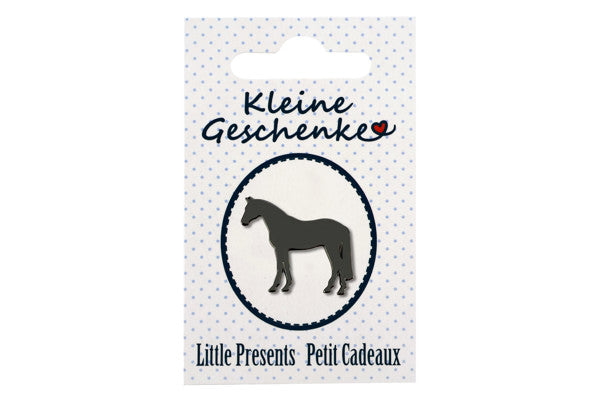 Pin Lapel Horse Black
