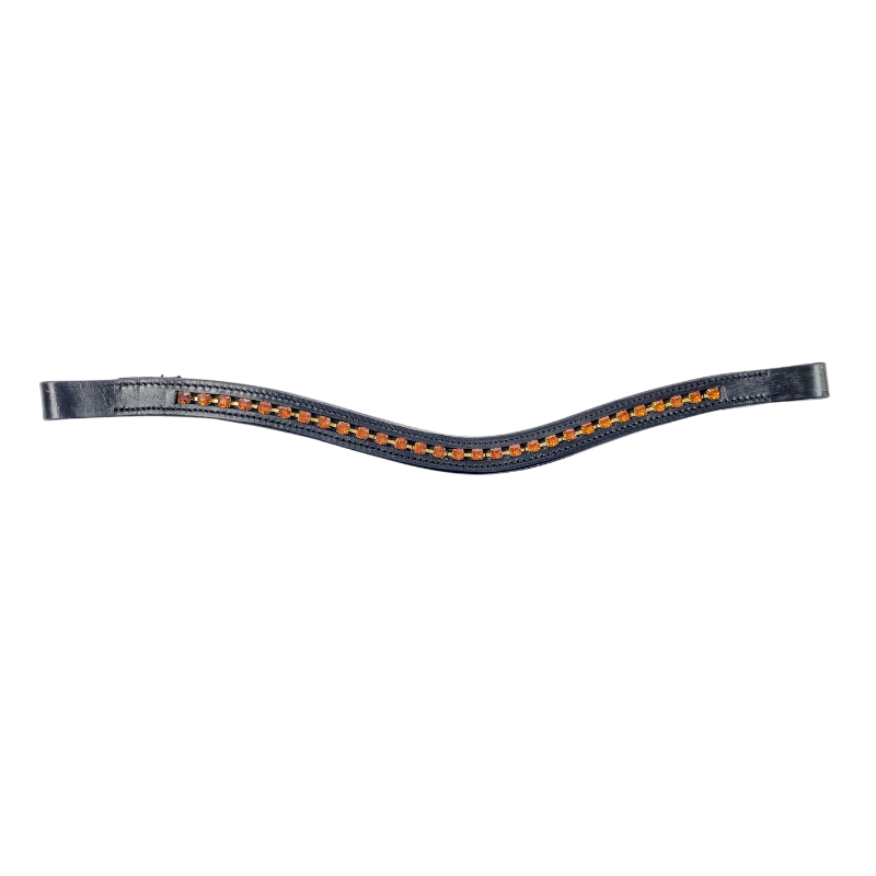 Browband Curved - Copper Stones